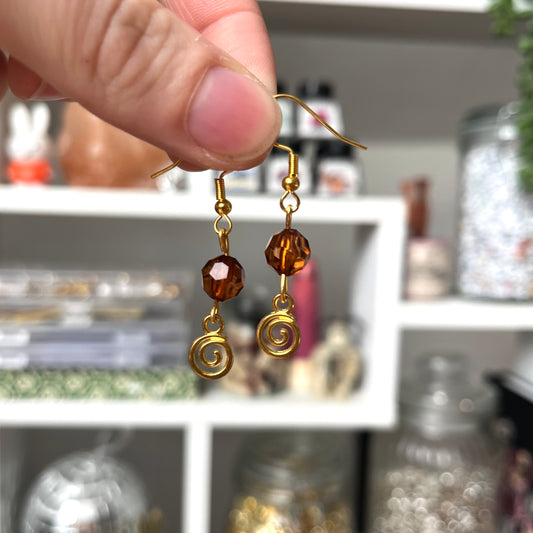 ‘swirl’ earrings (gold)