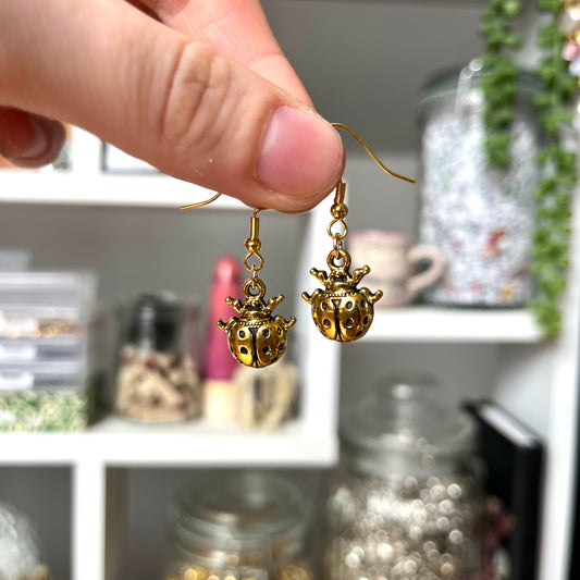 ‘ladybird’ earrings (gold)