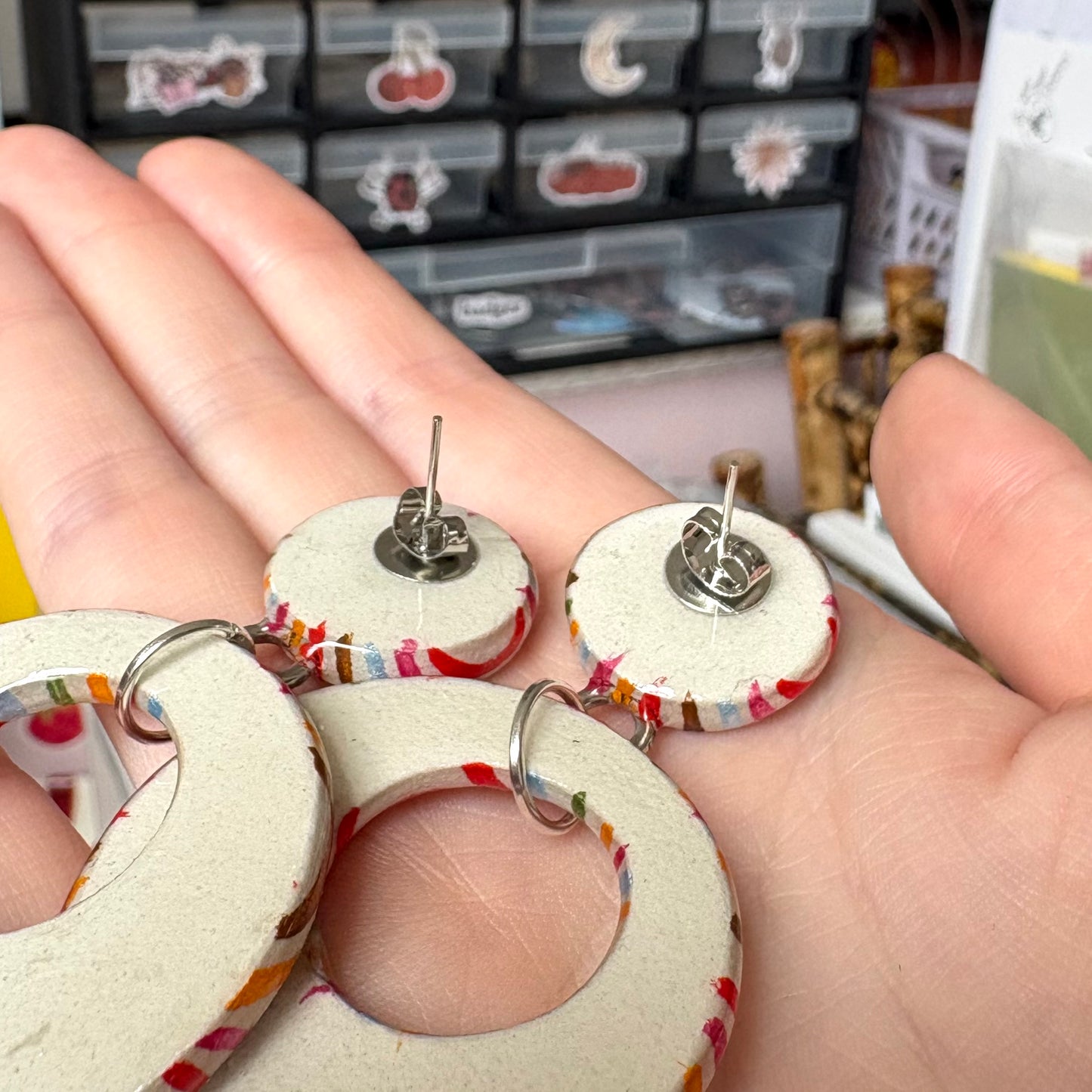 ‘groovy chic’ earrings (silver)