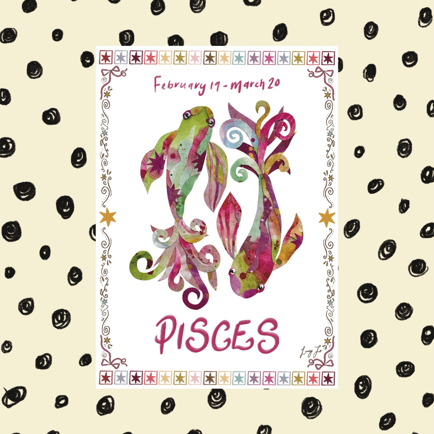 ‘pisces zodiac’ print