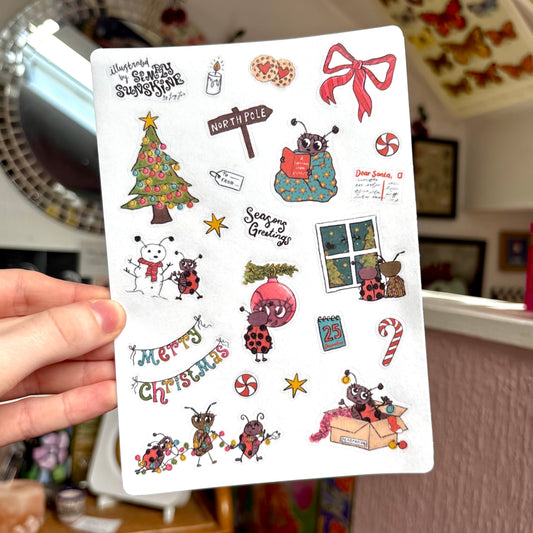 ‘merry christmas!’ sticker sheet