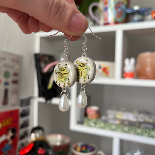 ‘beetle’ earrings (silver)