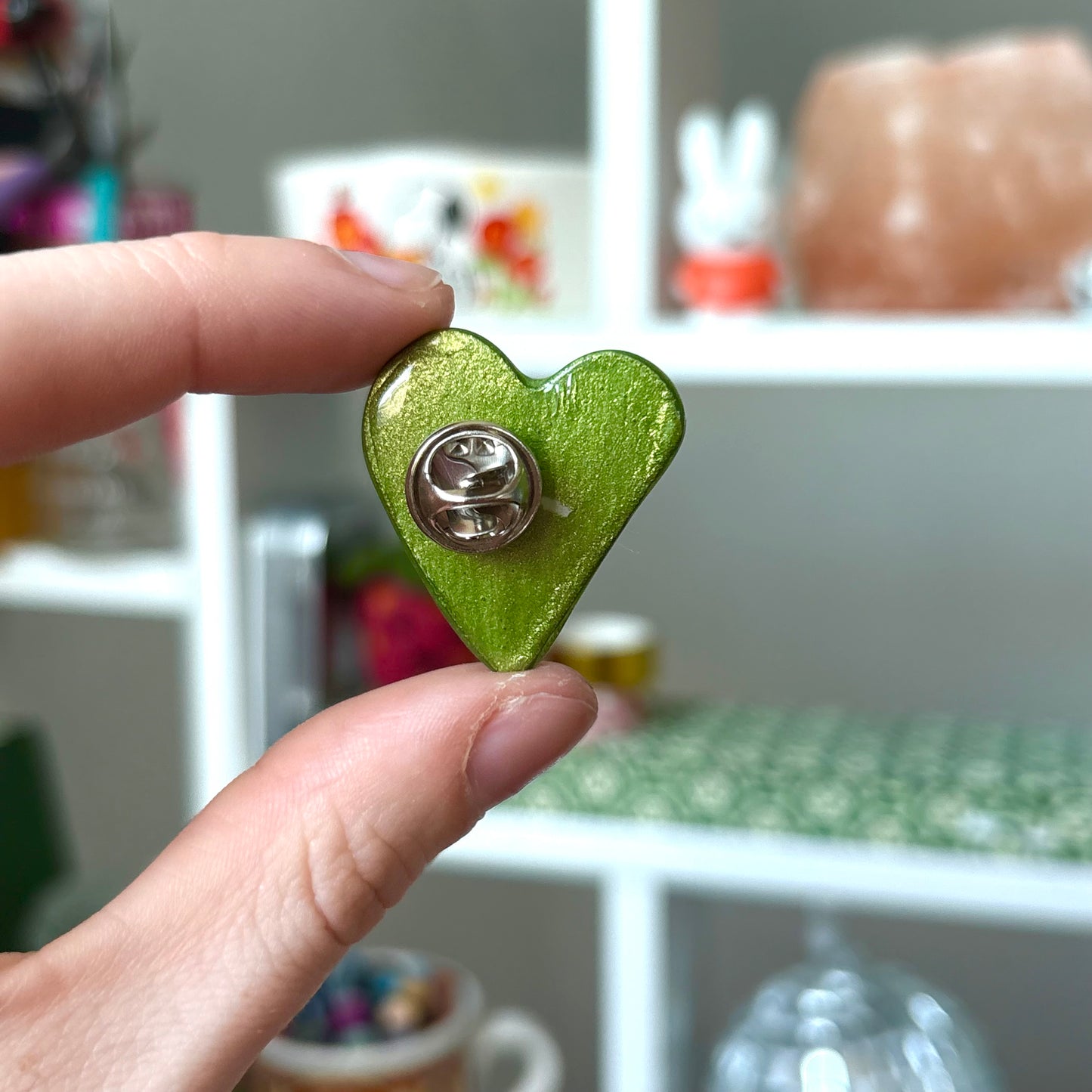 ‘bug on leaf’ clay pin (no.2)