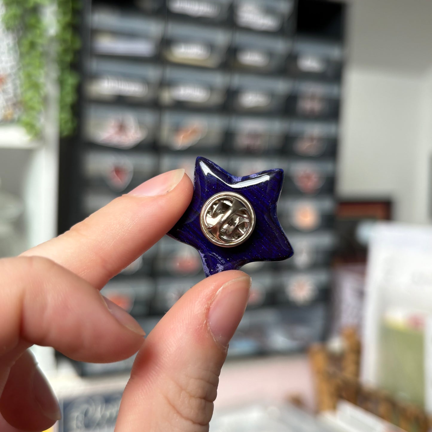 ‘under the stars’ clay pin