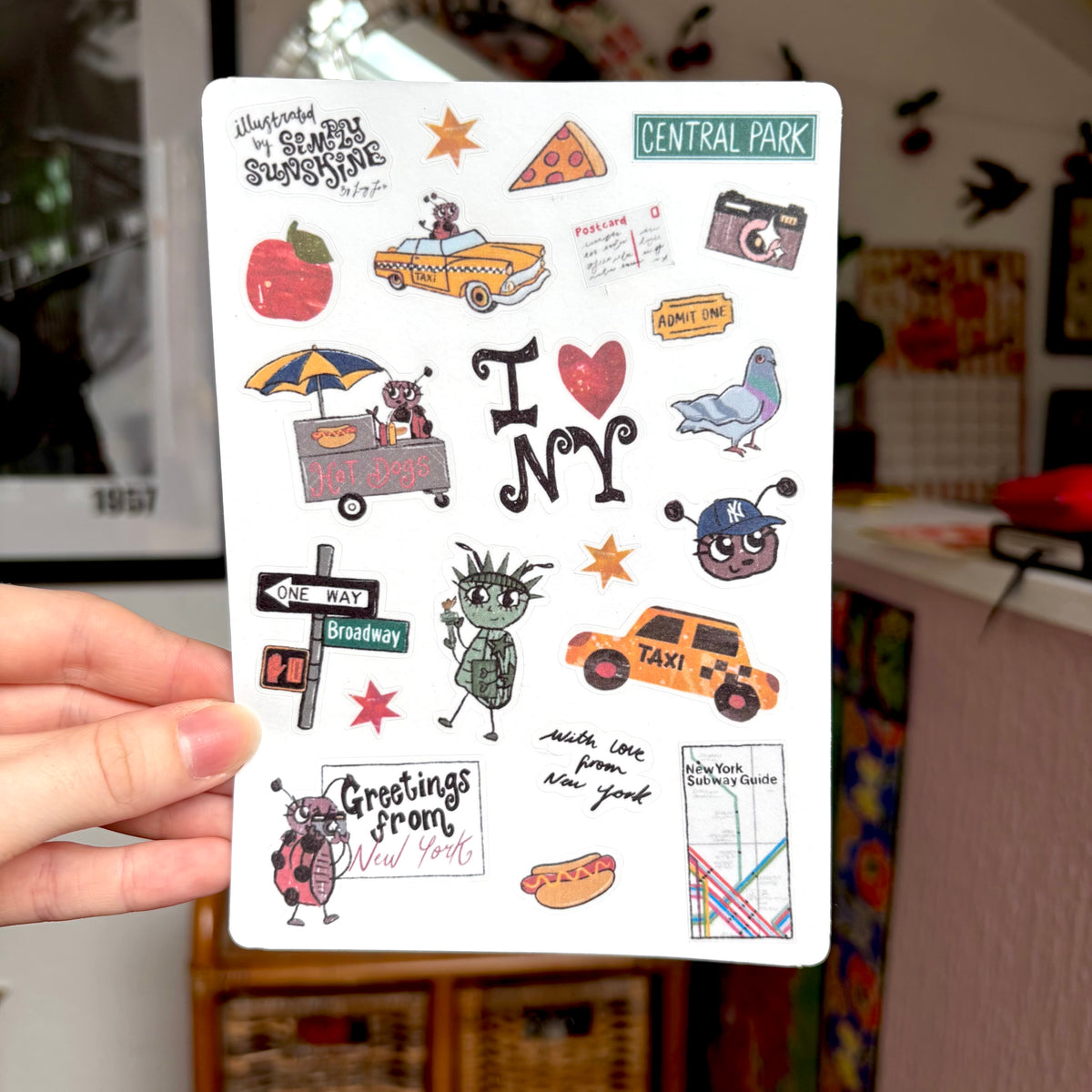 ‘with love, new york’ sticker sheet
