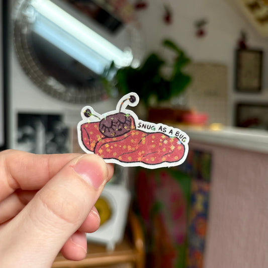 ‘snug as a bug’ sticker