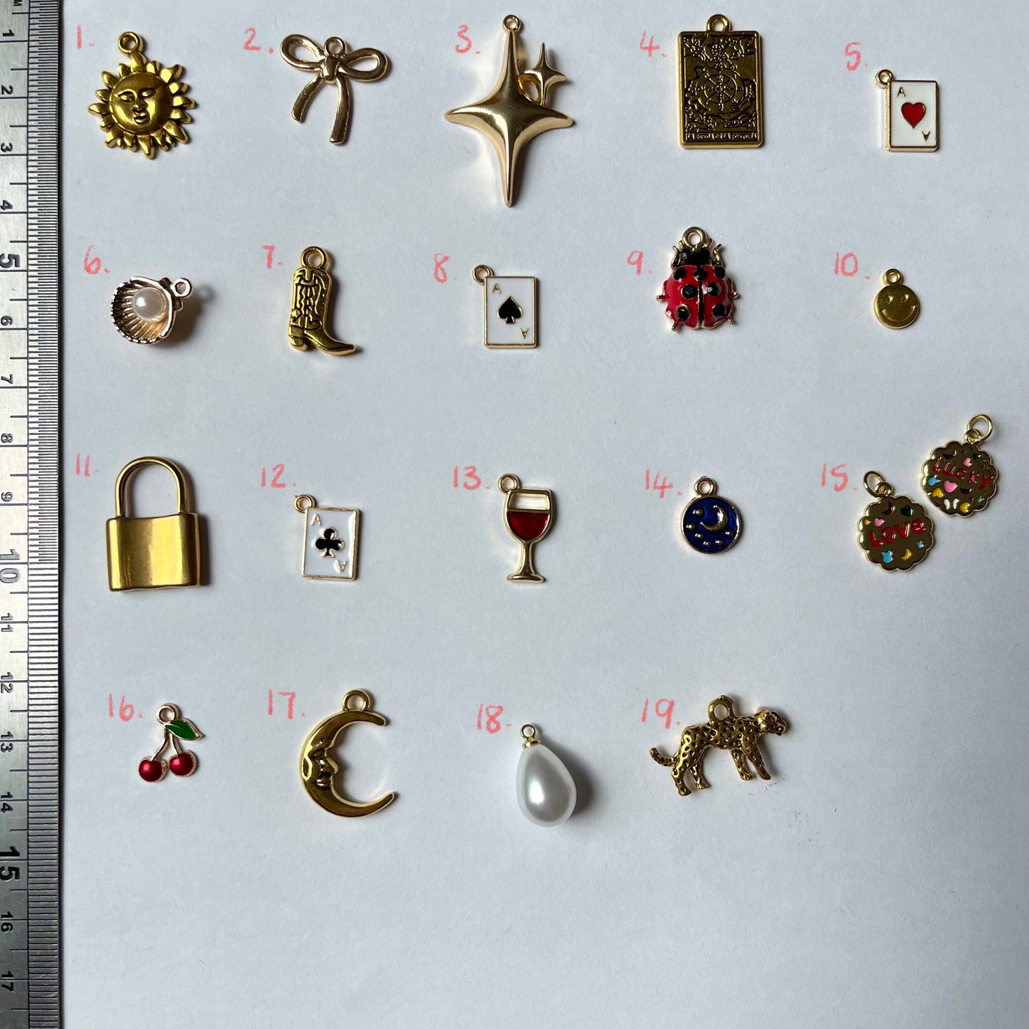 GOLD CHARMS for custom jewellery