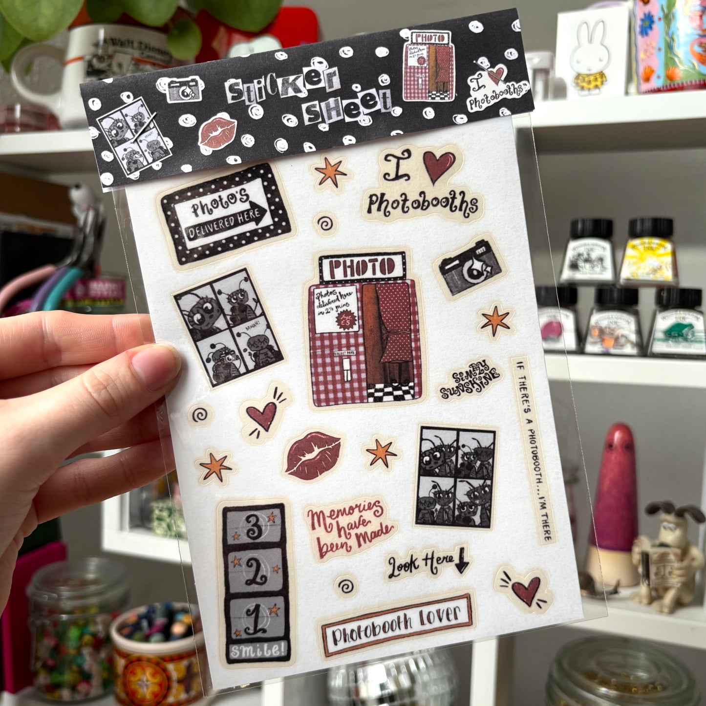 ‘photobooth’ sticker sheet