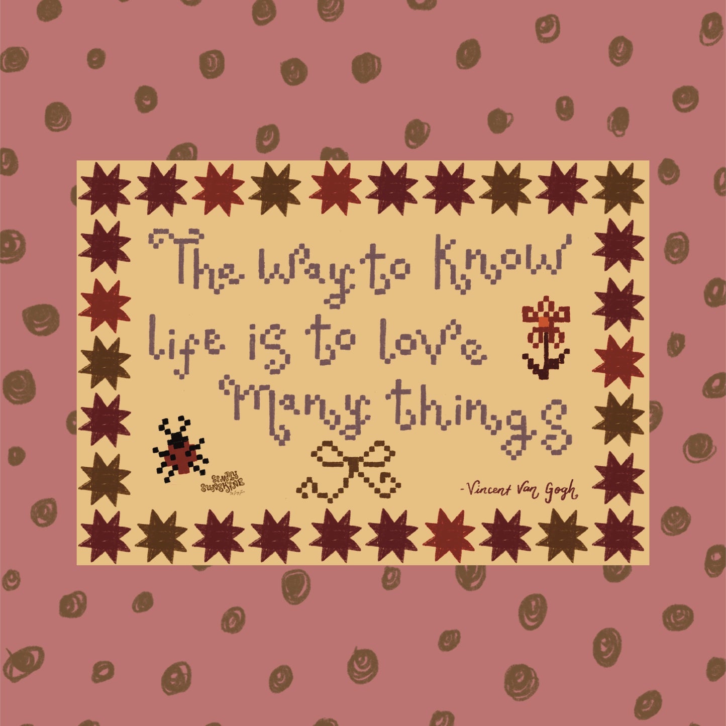 ‘love many things’ print (beige)