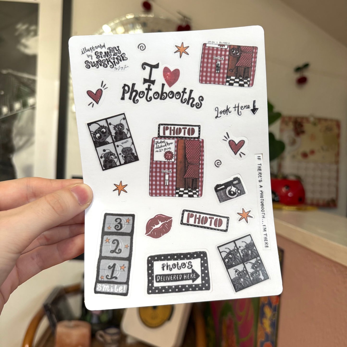 ‘photobooth’ sticker sheet