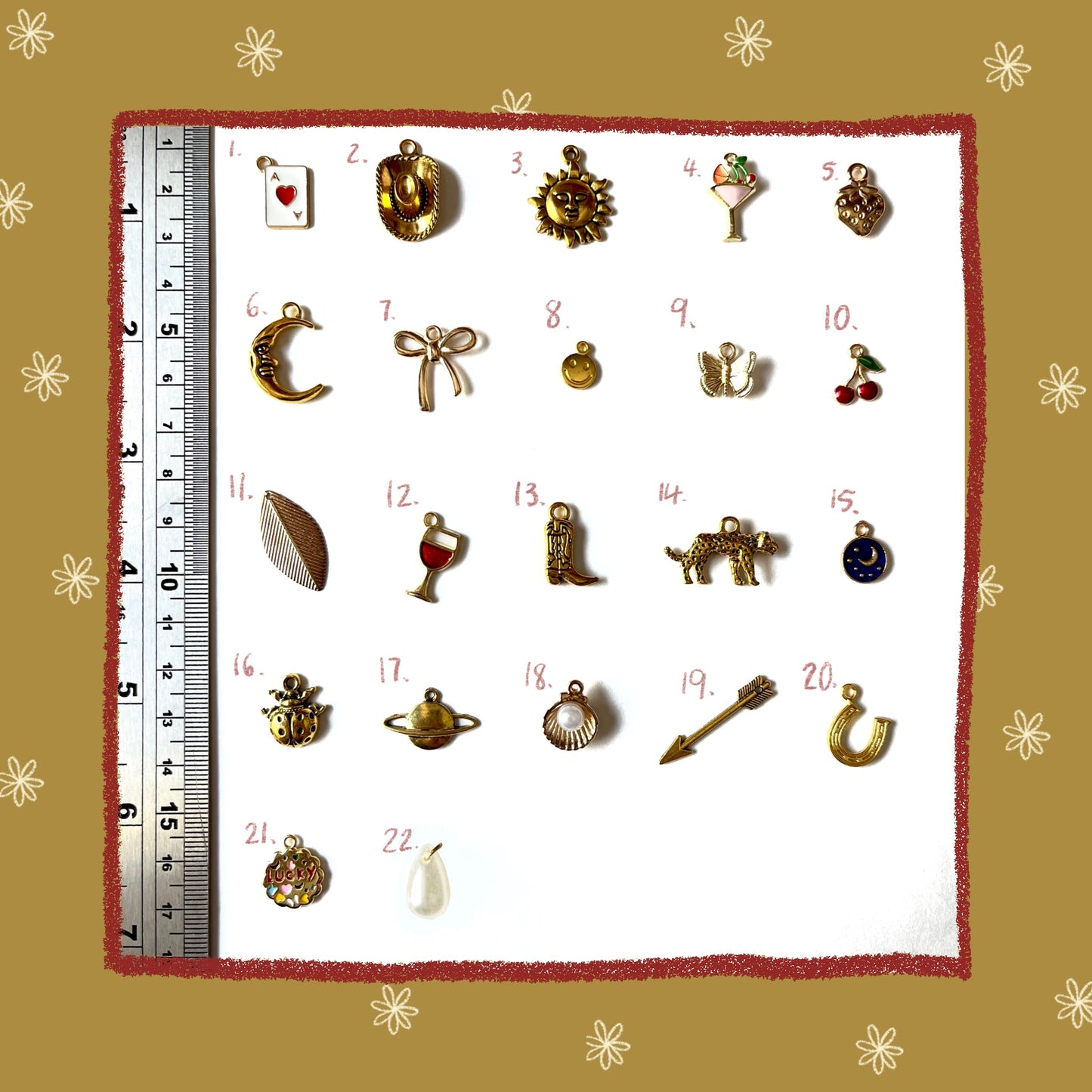 GOLD CHARMS for custom jewellery