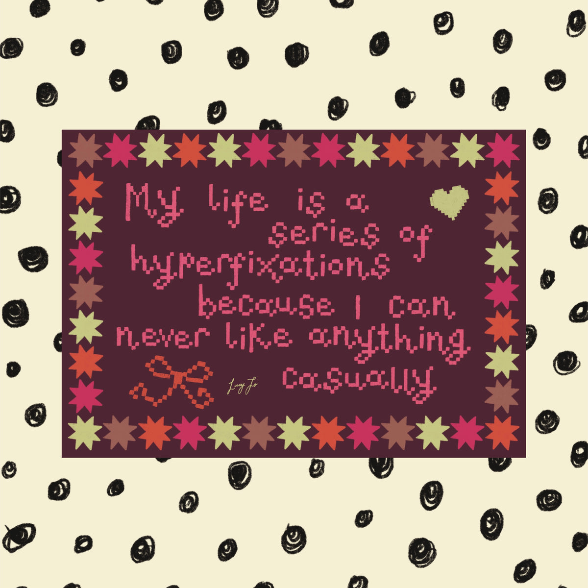‘series of hyperfixations’ print (pink)