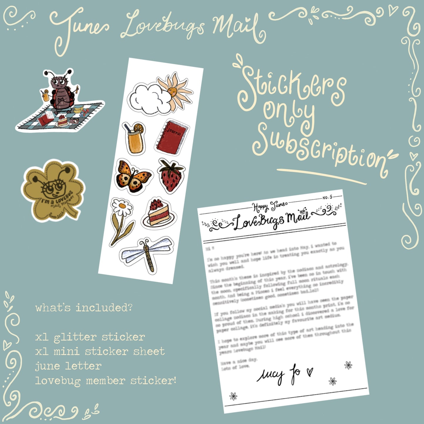 Lovebugs STICKER Mail no.5