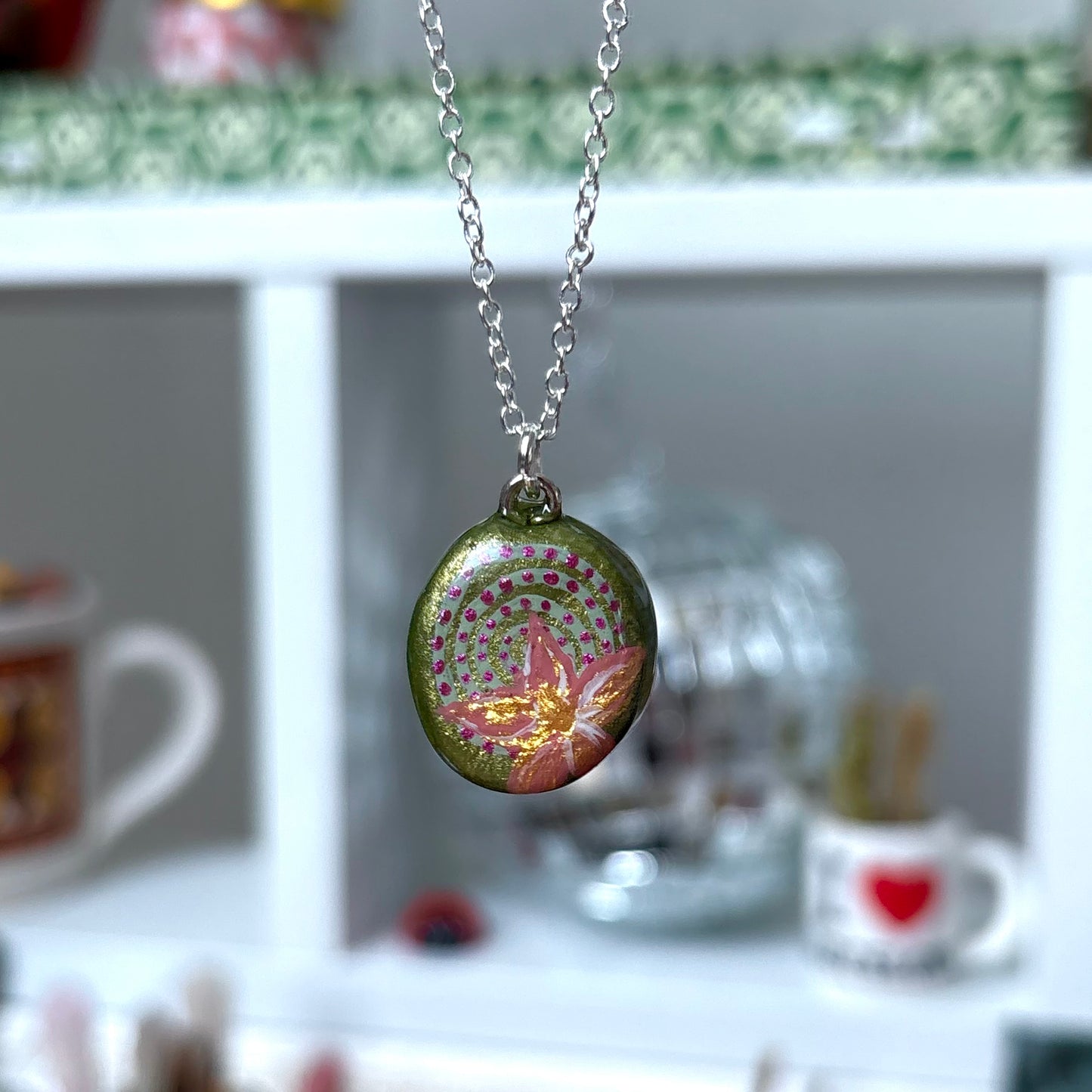 ‘willow’ clay necklace (silver)