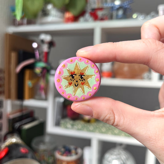 ‘starry lover’ clay magnet