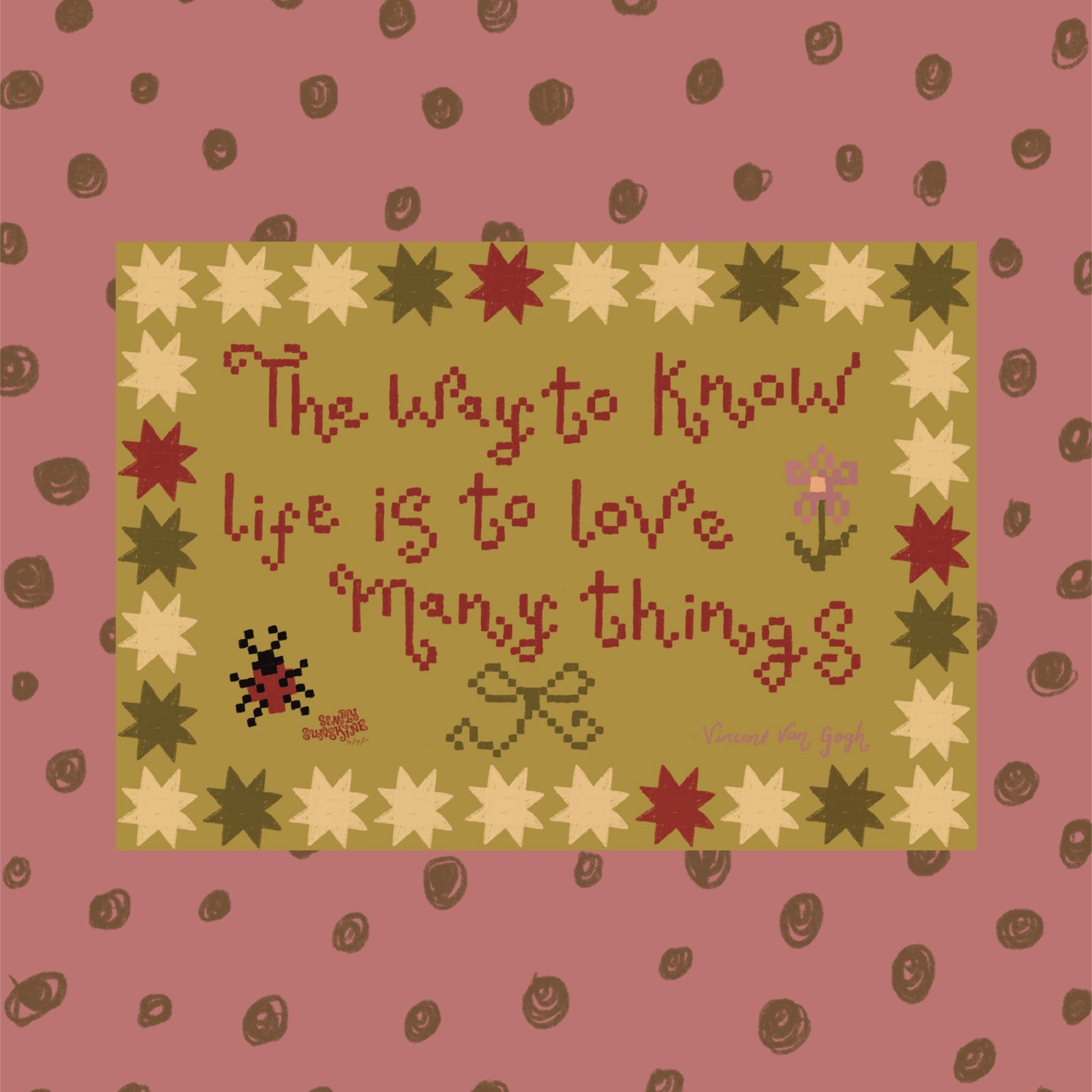 ‘love many things’ print (green)