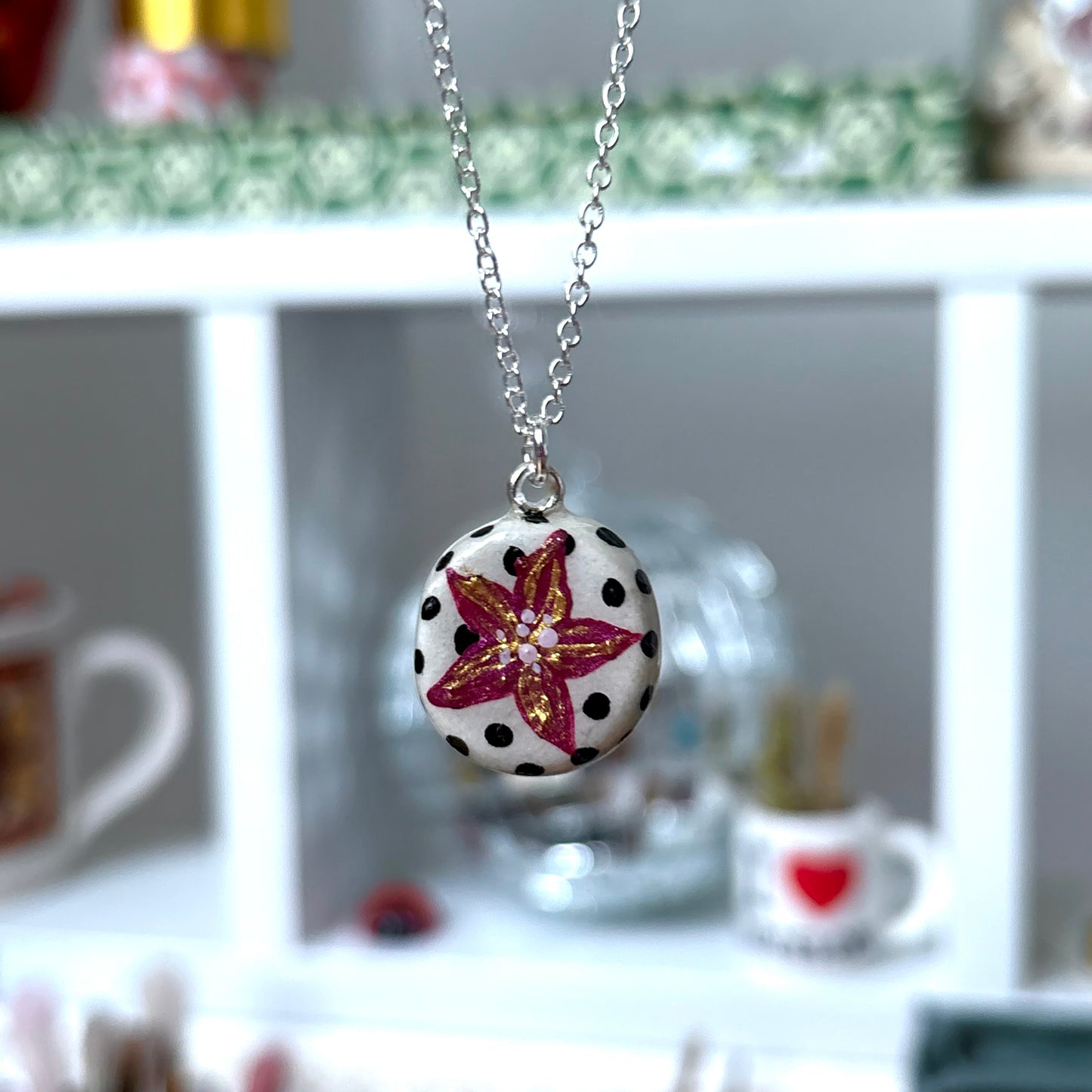 ‘arabella’ clay necklace (silver)