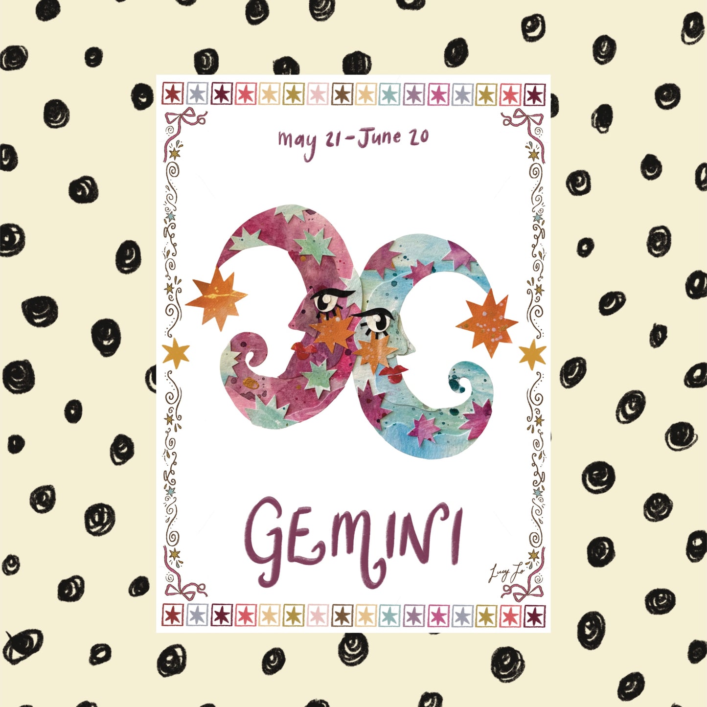 ‘gemini zodiac’ print