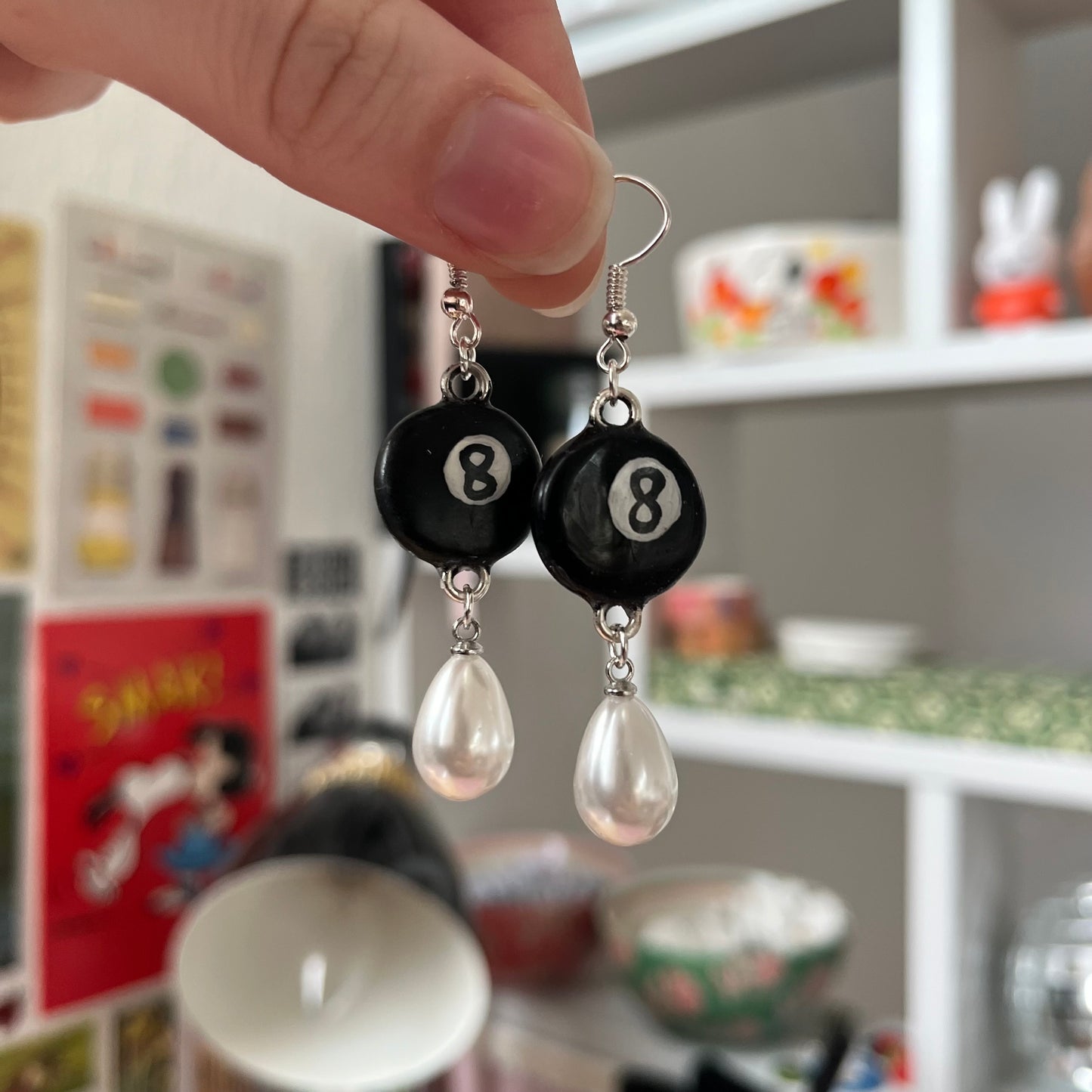 ‘8 ball’ earrings