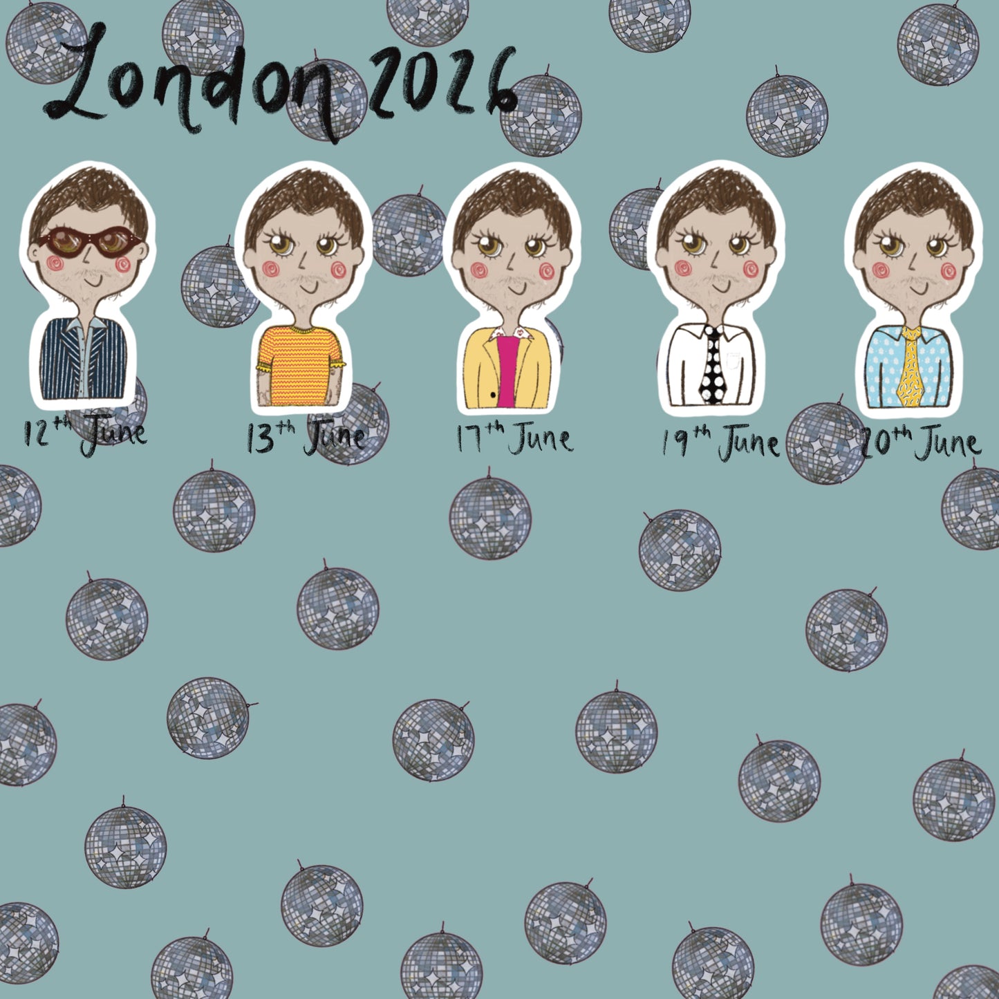 ‘together together ‘26’ LONDON stickers