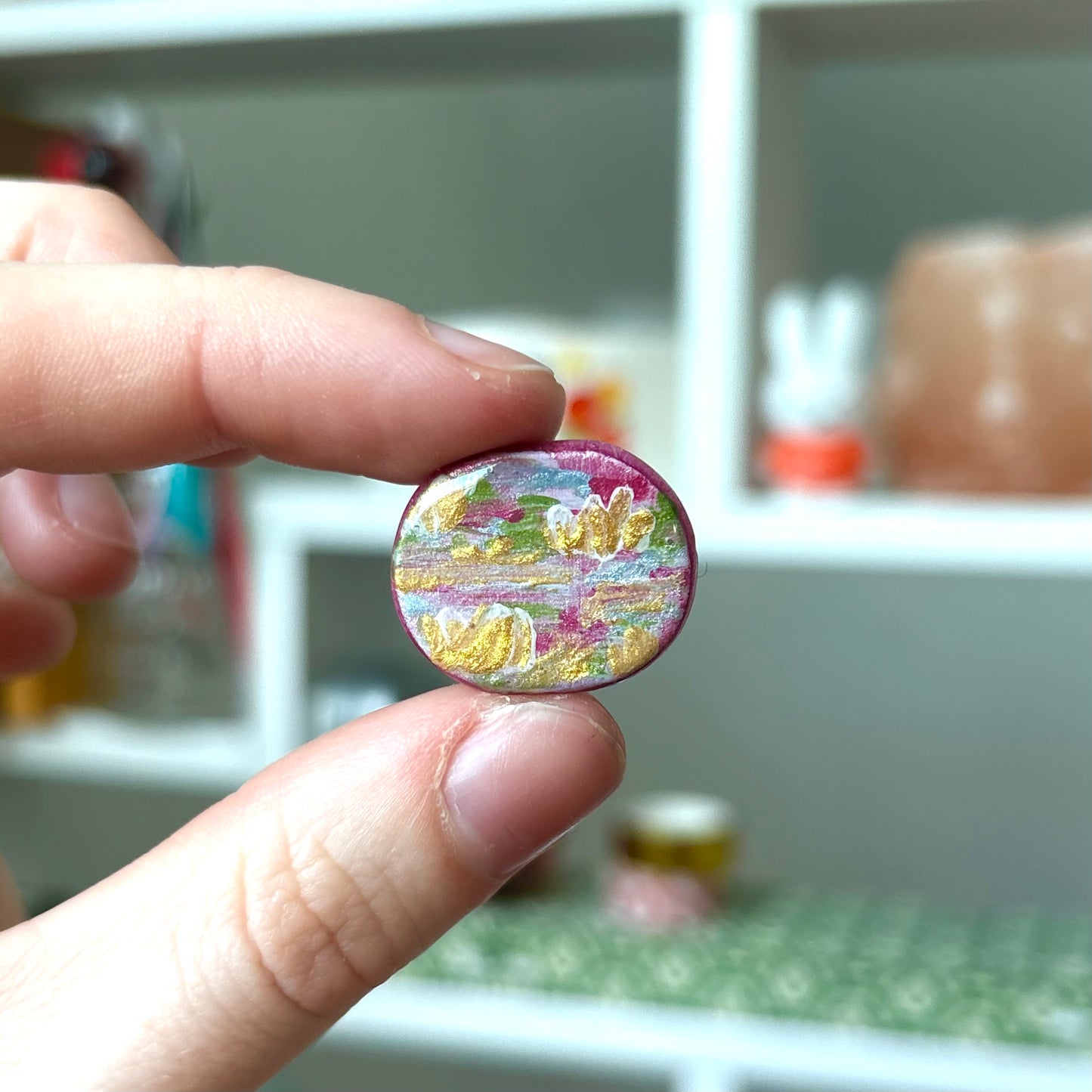 ‘monet’ clay pin