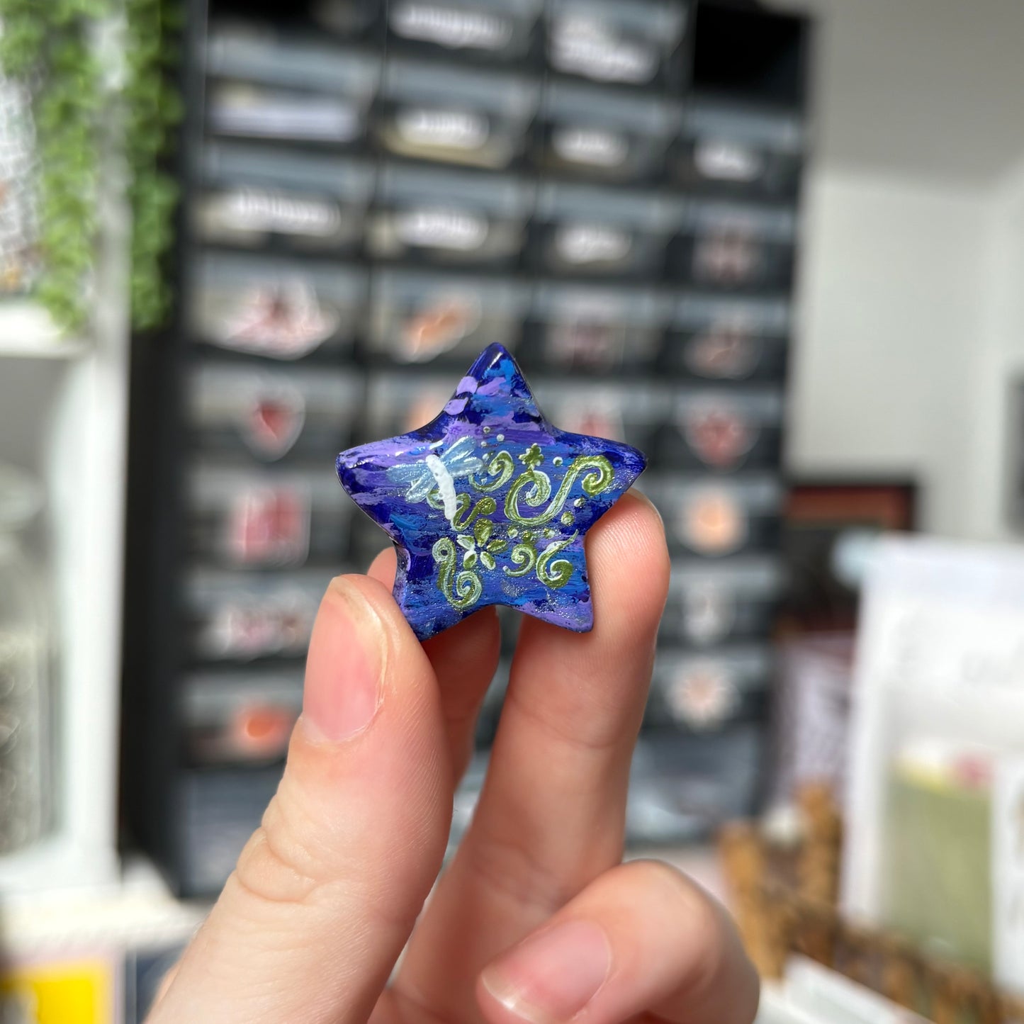 ‘under the stars’ clay pin