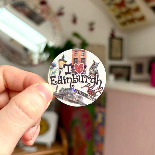 ‘i love edinburgh’ sticker