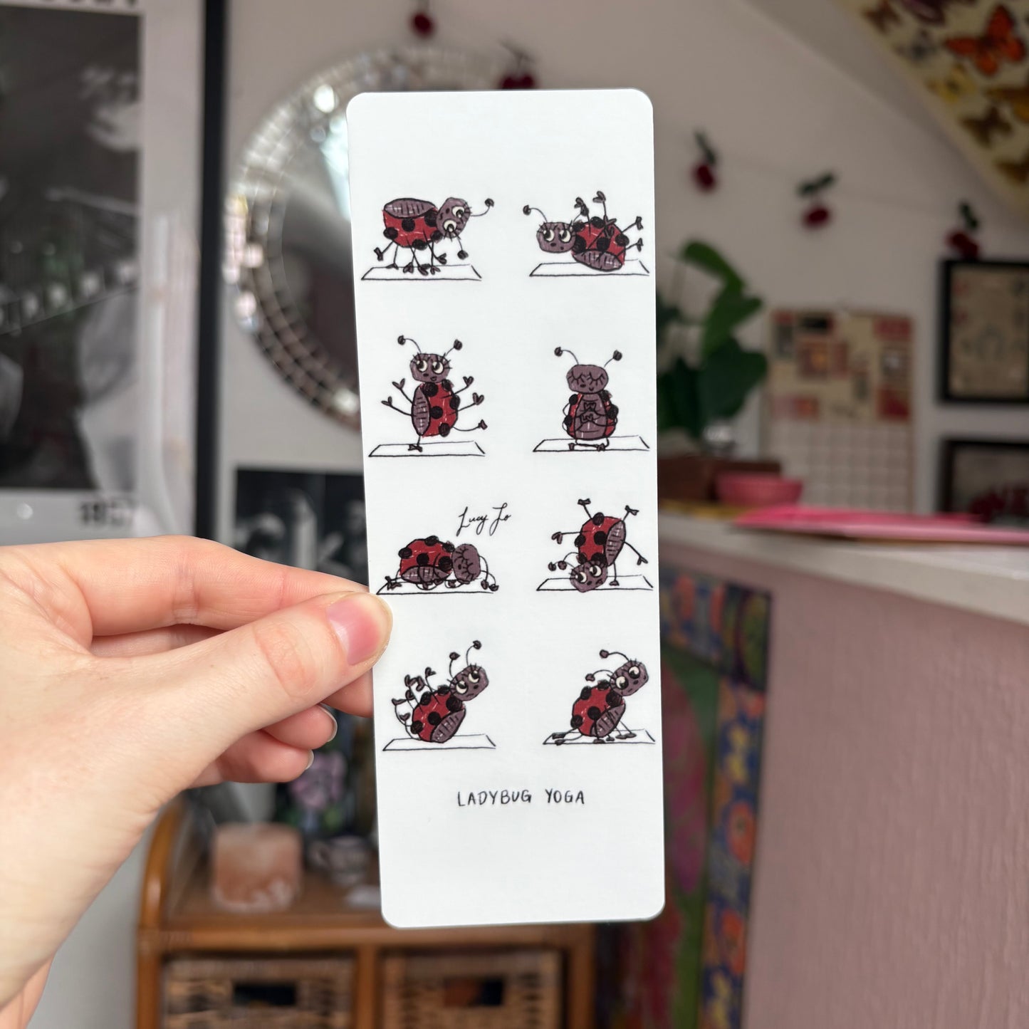 ‘ladybug yoga’ bookmark