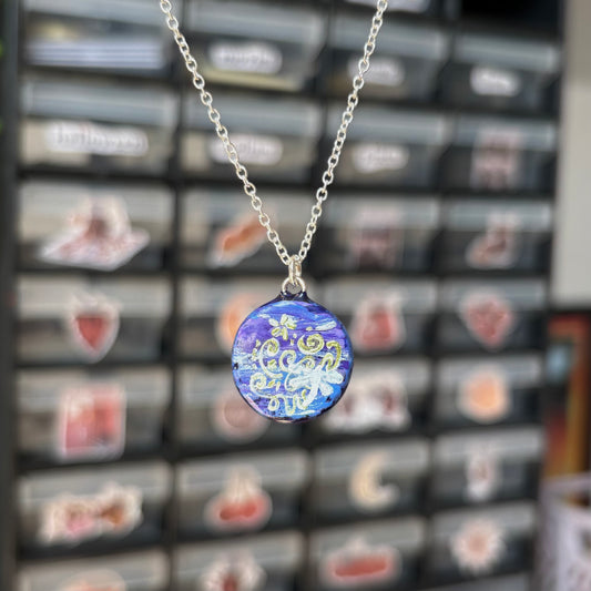 ‘whimsy’ clay necklace (silver)