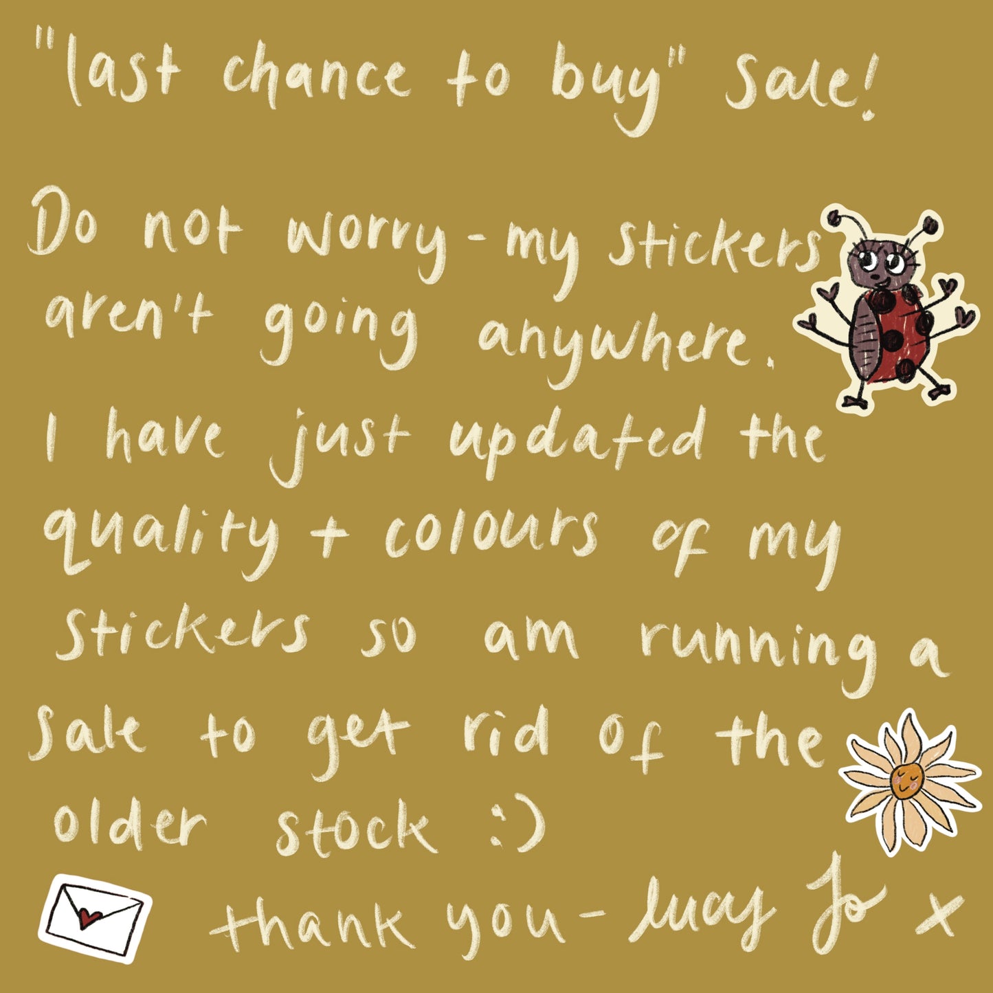 LAST CHANCE mystery stickers !!!
