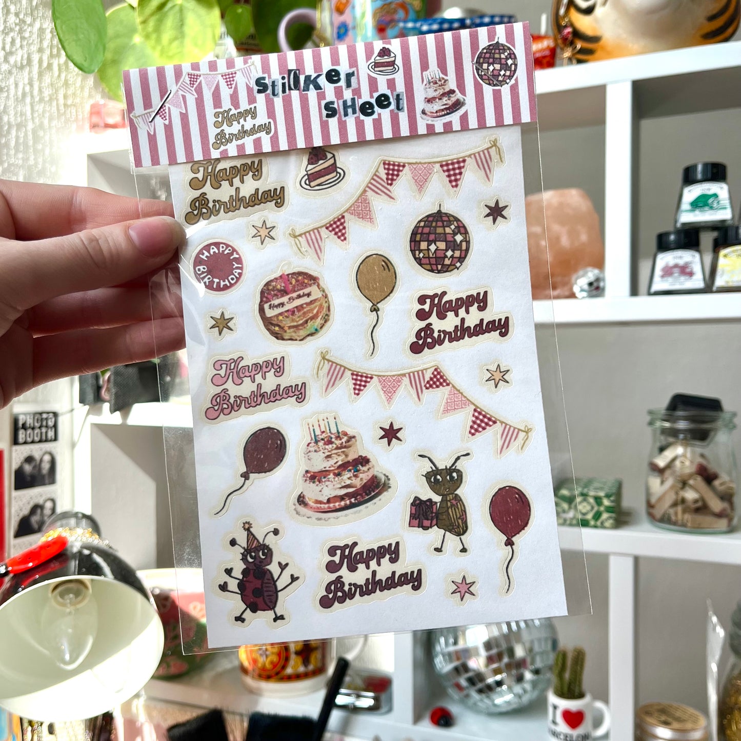 ‘birthday’ sticker sheet