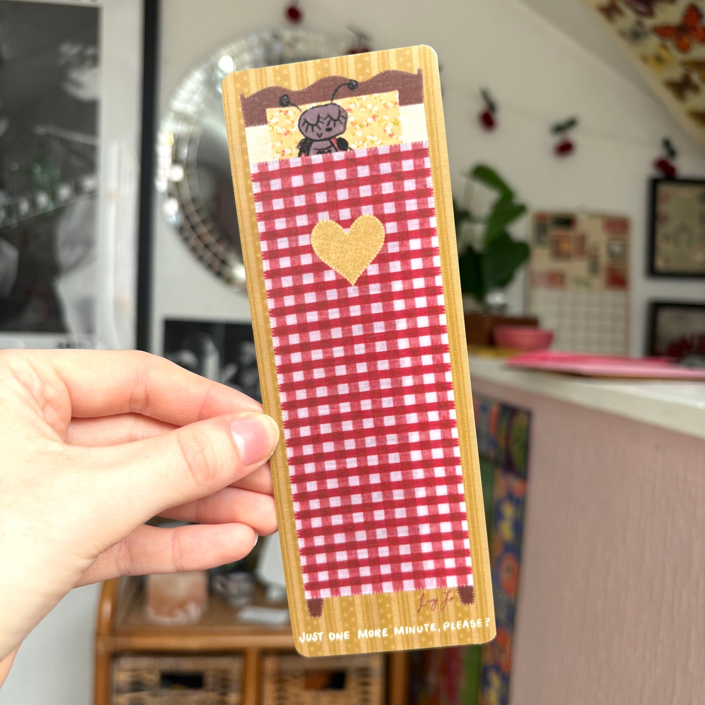 ‘just one more minute, please?’ bookmark