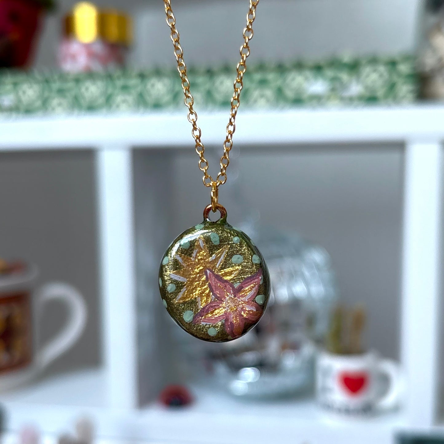 ‘celeste’ clay necklace (gold)